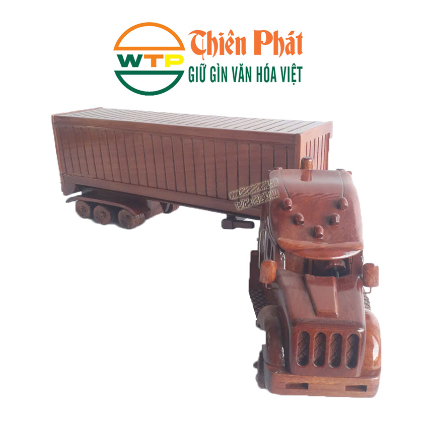 mô hình xe container 40 feet bằng gỗ