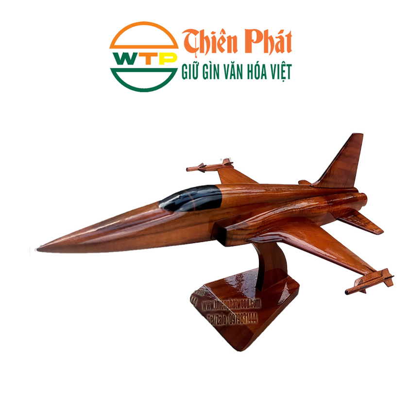 Mô hình máy bay phản lực F-16 Fighting Falcon được làm bằng gỗ tự nhiên 100%
