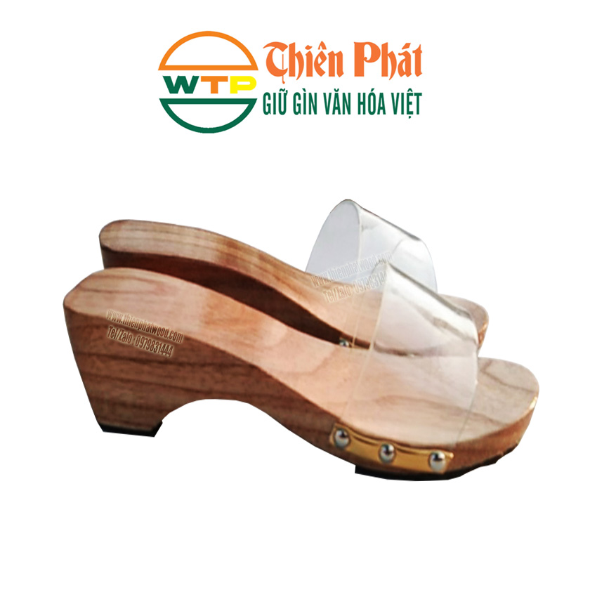 guốc gỗ cao 5cm làm từ gỗ xoan tự nhiên an toàn cho người dùng