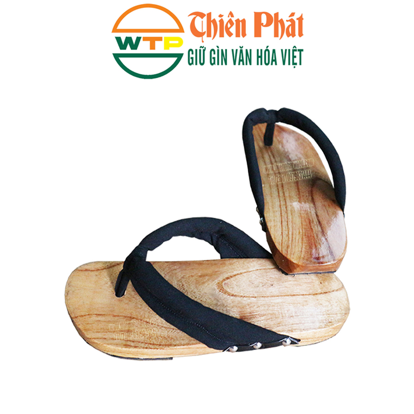guốc mộc cho nam nữ quai kẹp màu đen dễ đi dễ phối đồ