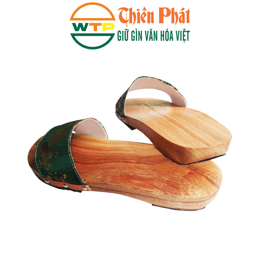 guốc gỗ Việt Nam làm từ gỗ xoan tự nhiên, cao 3cm dễ đi lại hằng ngày