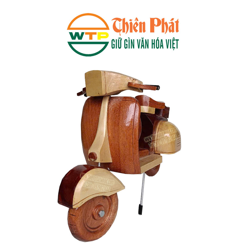 Mô hình Xe Vespa bằng gỗ mô phỏng lại hình ảnh của xe Vespa 150GL 1963 - một thương hiệu của Ý được sản xuất bởi Piaggio.